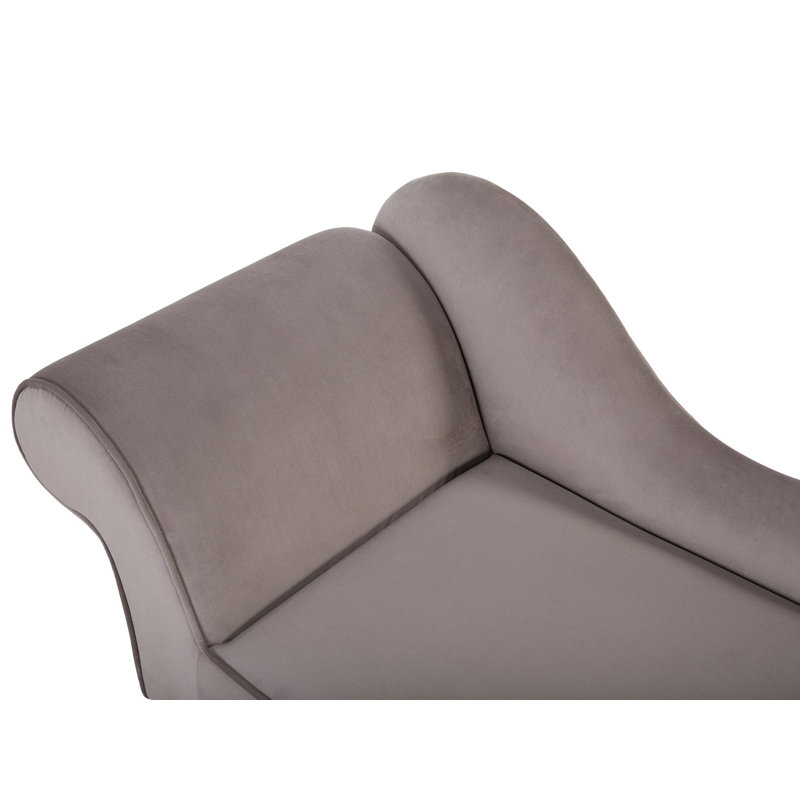 Ava Upholstered Chaise Lounge, Left Hand, Taupe