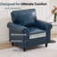 Fauteuil d'appoint rembourré à accoudoirs roulés Luelle-225100639