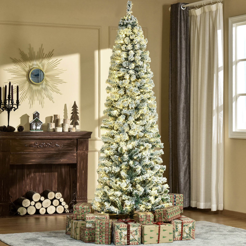 Sapin de Noël artificiel enneigé 7,5 pi
