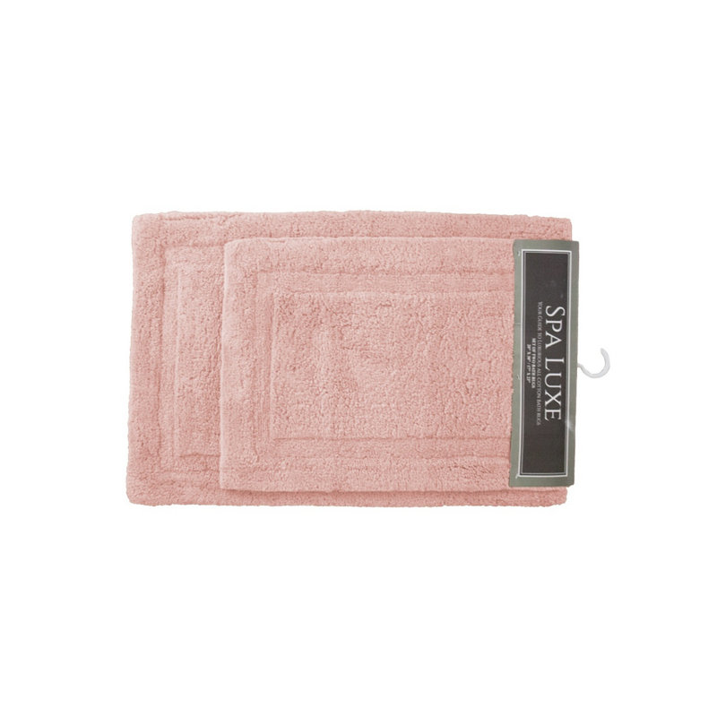 Redner Cotton Bath Rug, Rose Smoke