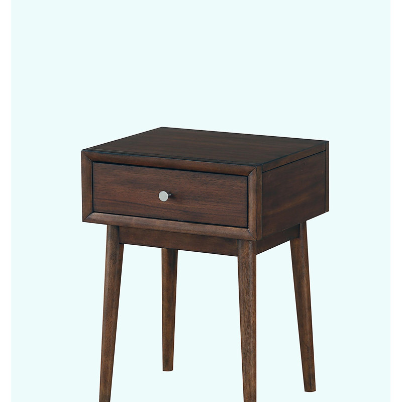 Table basse à 1 tiroir de style moderne, vernis au four de couleur café, mobilier de salon, table basse tendance