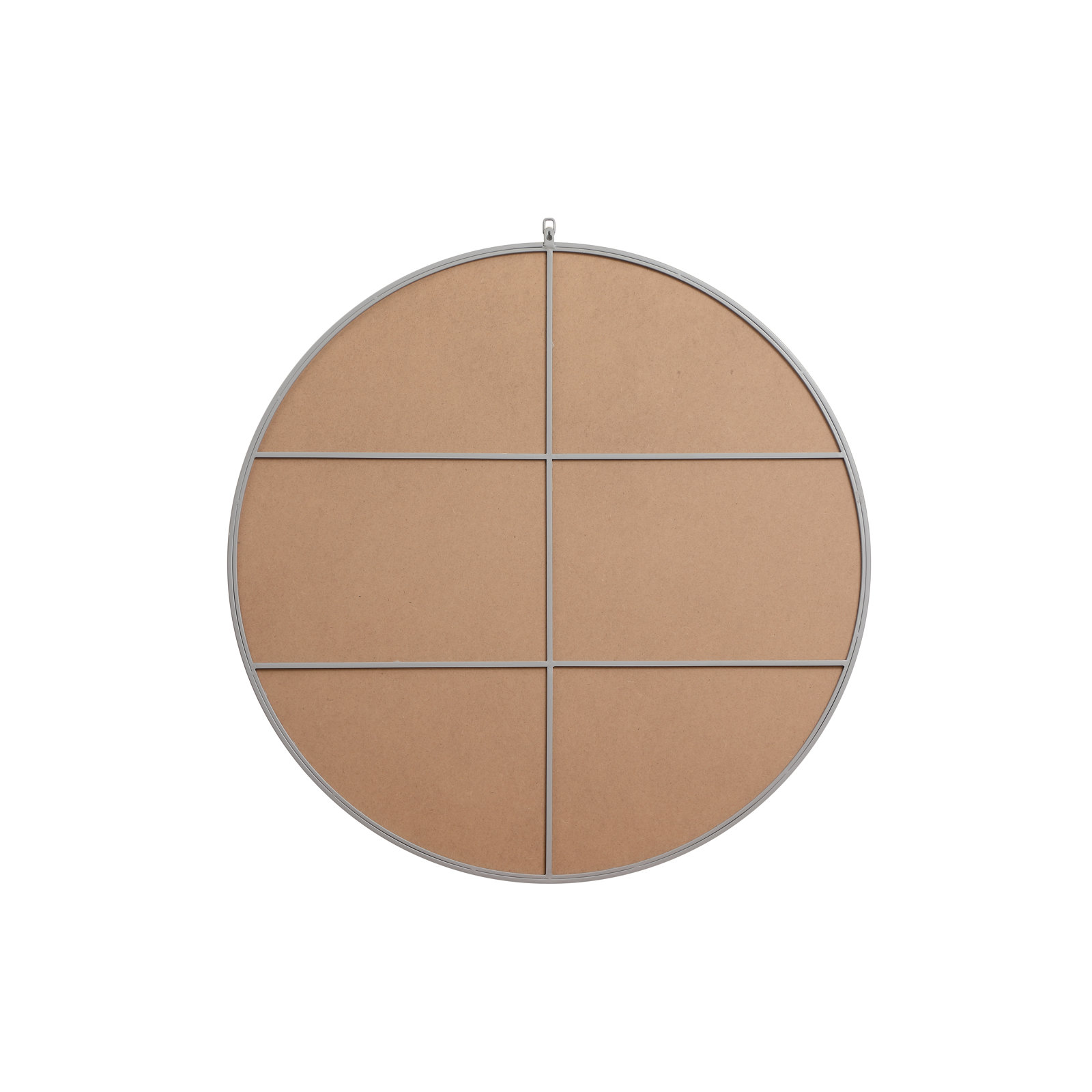 Cassie Metal/Manufactured Wood Round Wall Mirror, 45" x 45", White
