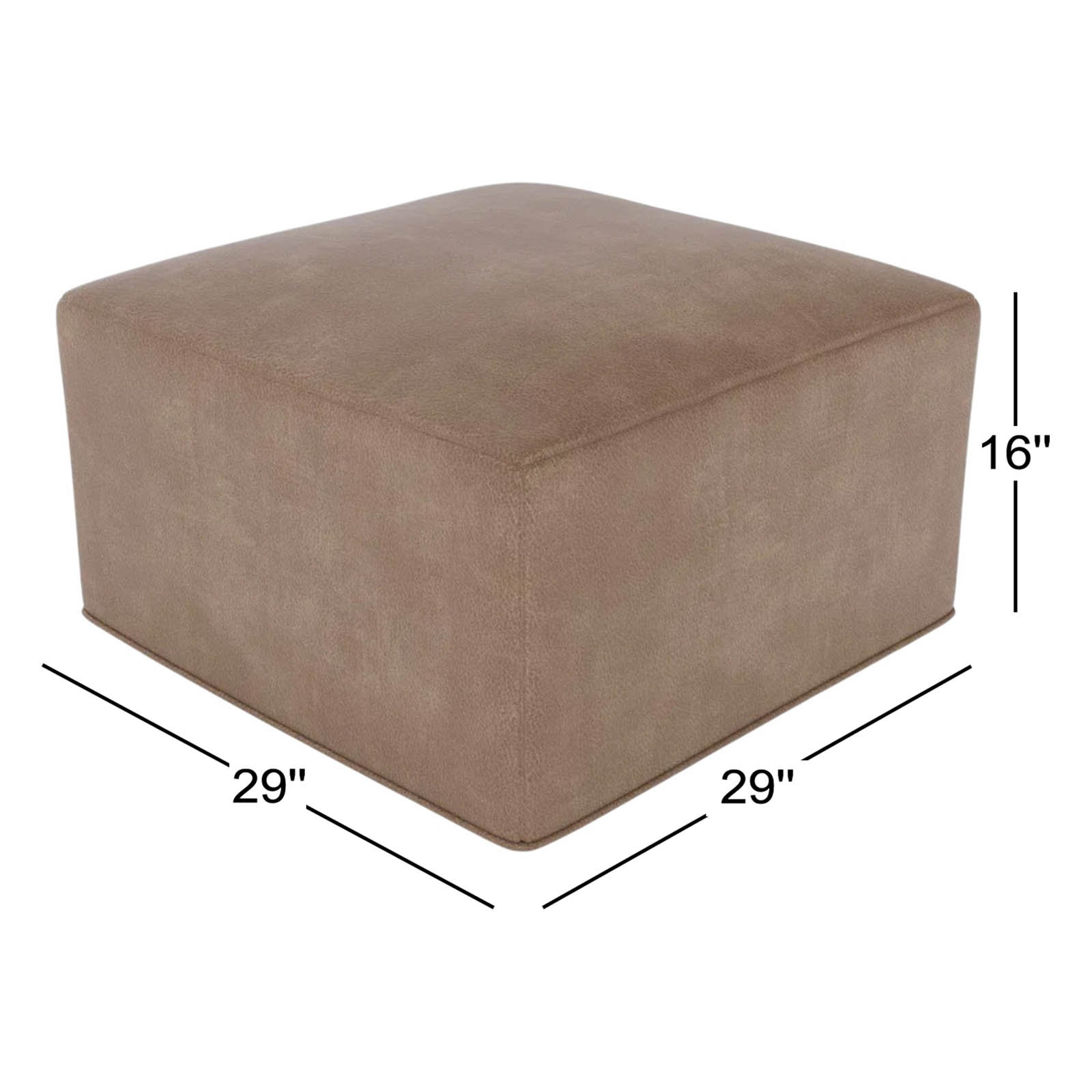 Cupertino Leather Patio Pouffe