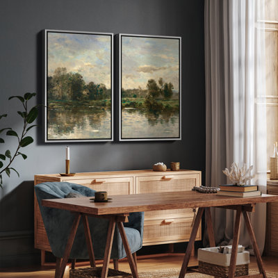 Framed Wall Art Vintage Antique Classic for Bedroom