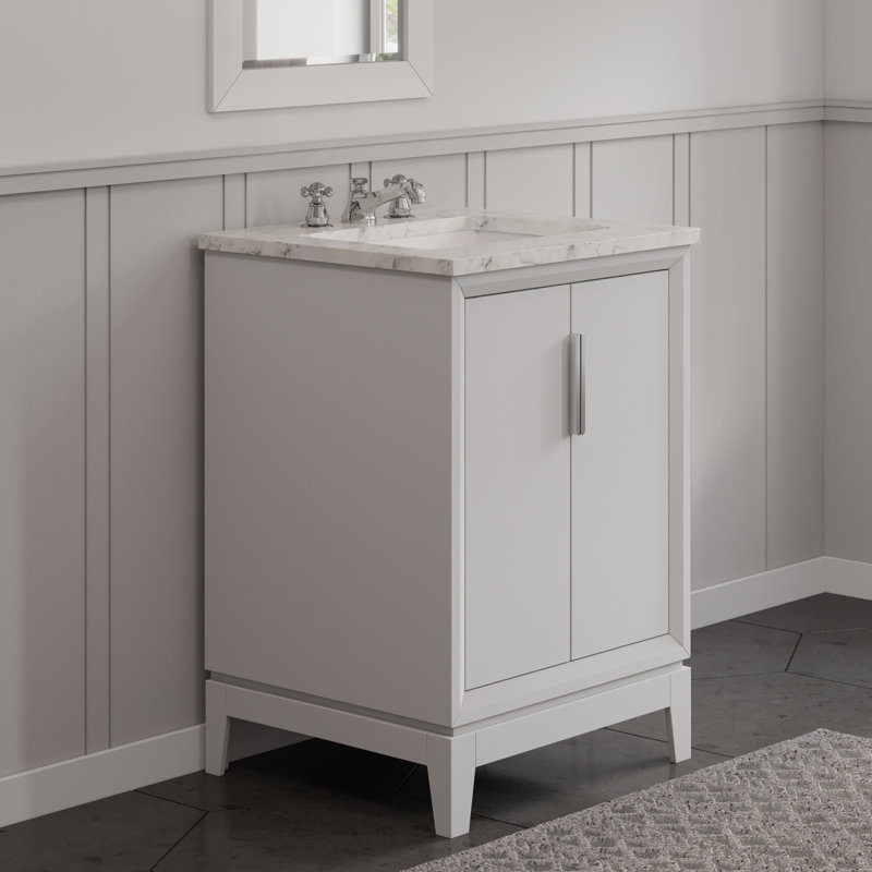 24" Single Bathroom Vanity Set, White