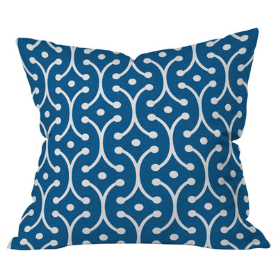 Coussin décoratif intérieur/extérieur denim piquets