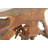 Teak Wood Handmade Live Edge Tree Stump Console Table with Clear Glass Top