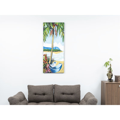 47'' X 19'' Canvas Wall Decor, - Hand-Painted Summer Beauty Decorative Magnetism