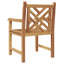 Chaise vidaXL 2 pièces en bois de teck massif brun 23,62 x 22,83 x 35,43
