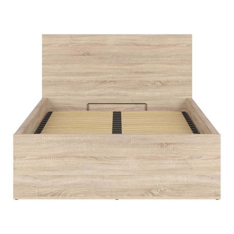 Ivarr Ottoman Bed with Lift-Up Storage, Small Double (120 x 200cm), Oak Sonoma