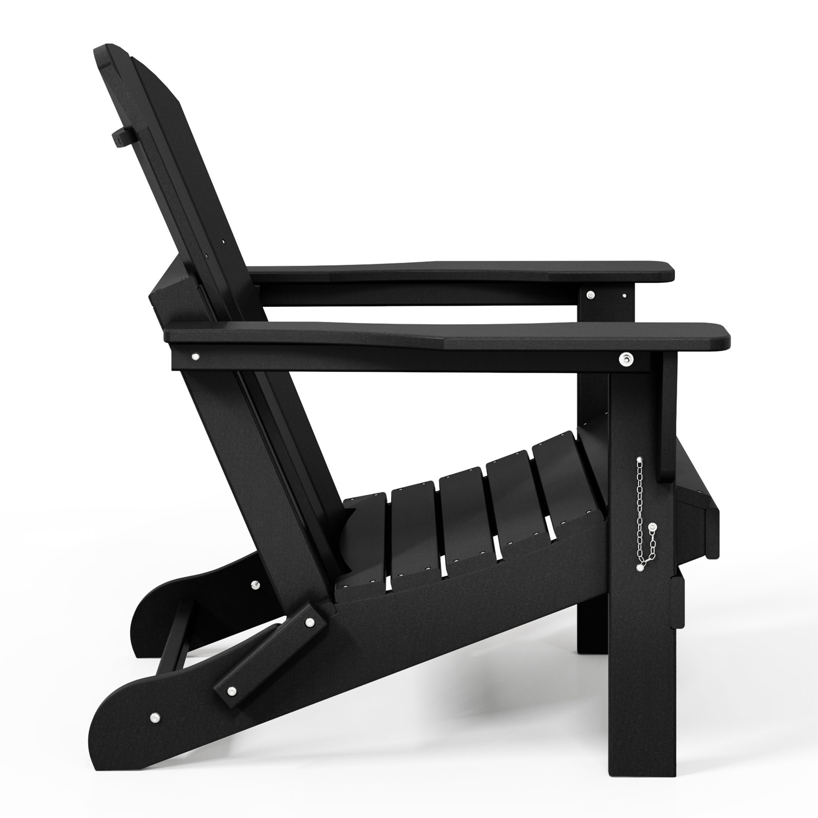 Laguna Foldable Outdoor Adirondack Set, Black
