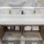 Ensemble de meuble-lavabo double mural 83 po Glasgow-773455901-773455900