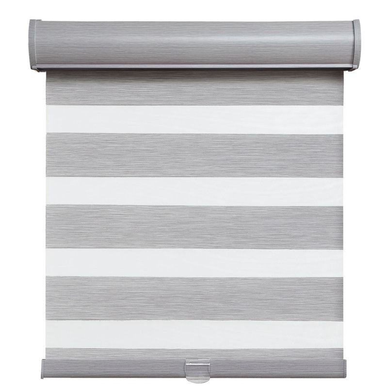 Store à enroulement automatique transparent sans cordon, Gris, l 28 po x L 72 po