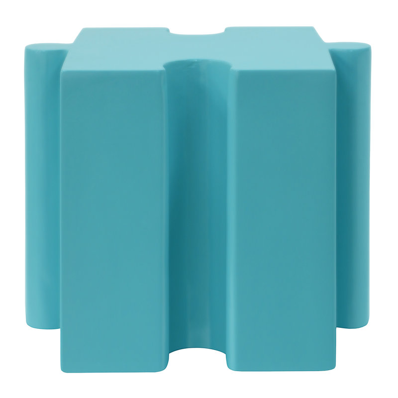 Ensemble de 3 tables d'appoint Kgogan, Ensemble de 3, H 17,75 po x l 15,5 po x P 15,5 po, Bleu pâle
