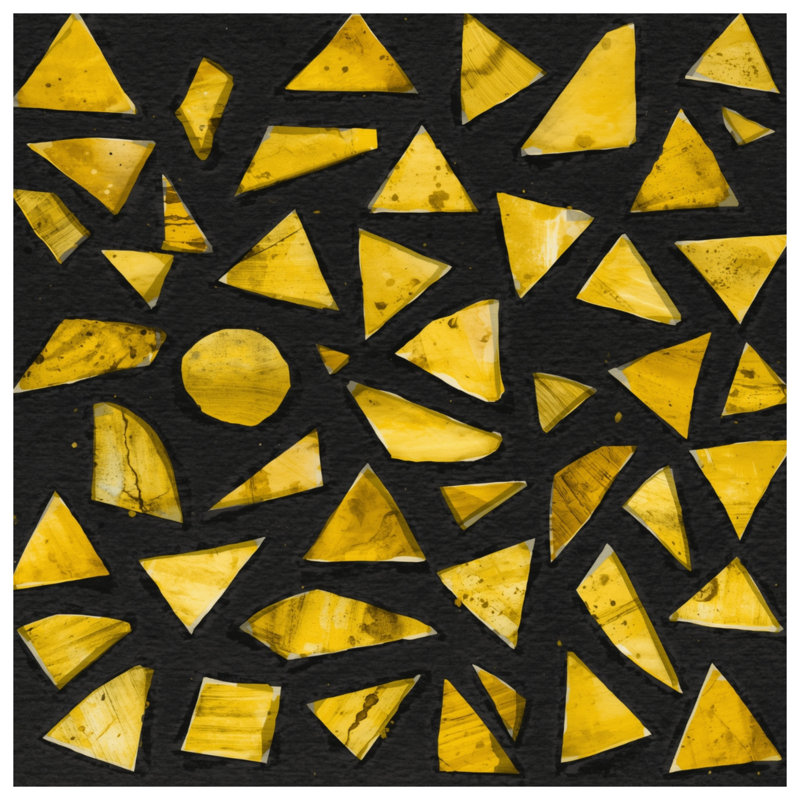 Coussins décoratifs à formes géométriques jaunes, 18 po x 18 po
