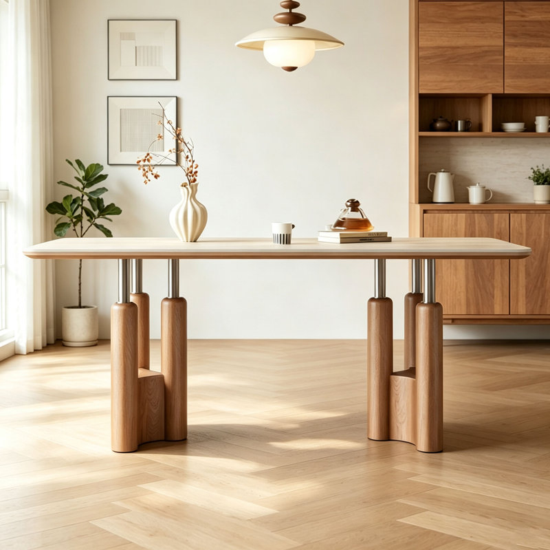 Table de salle à manger Mid-Century, 29.5" H x 78.7" W x 35.4" D