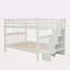 Lit superposé double avec escalier avec rangement et barrière de sécurité pour chambre à coucher, dortoir-700239547