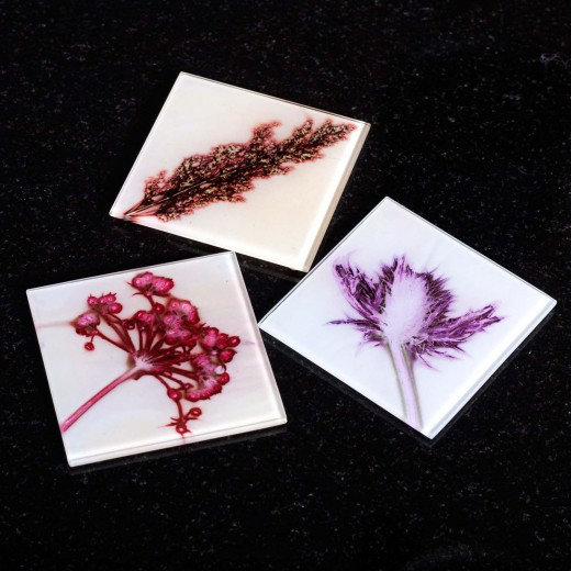 Glass Square 2 Piece Coaster Set