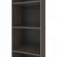 Bibliothèque plate en noyer teinté avec rangement ouvert et 4 tablettes-1287550857