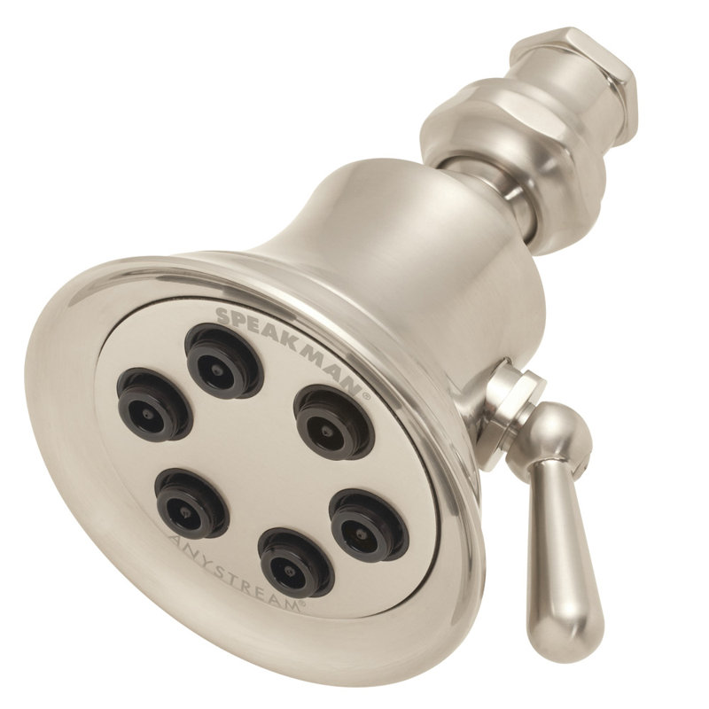 Retro Multi Function Adjustable Shower Head, Brushed Nickel