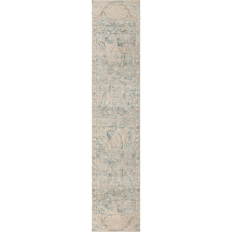 Tapis en laine noué à la main, Tapis de couloir 2 pi 6 po x 12 pi