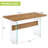 Modern 55 inches Rectangular Dining Table,High Glossy Glass Desk Table-1827632751