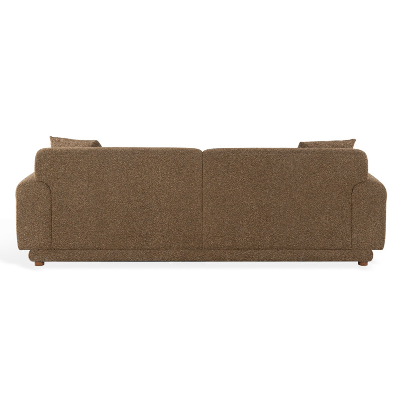 Upholstered 93.9 " Sofa, Bouclette brune