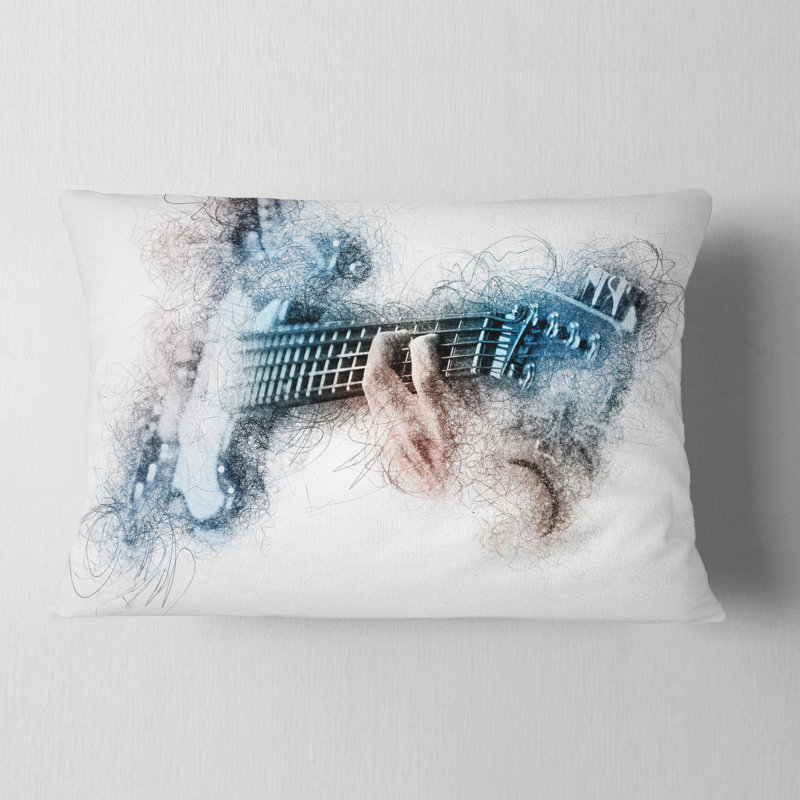 Coussin décoratif «Man jouant une guitare»