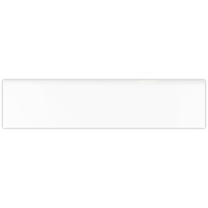 Battiscopa 13" x 3" Ceramic Bullnose Tile Trim, Glossy White