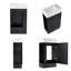Meuble-lavabo simple moderne 18,6 po avec lavabo en céramique et tablette à deux niveaux, armoire en panneau de fibres à densité moyenne noir-402180393