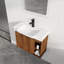28'' Wall-Mounted Bathroom Vanity With White Ceramic Sink & Soft-Close Door, KD-Packing-1461508205