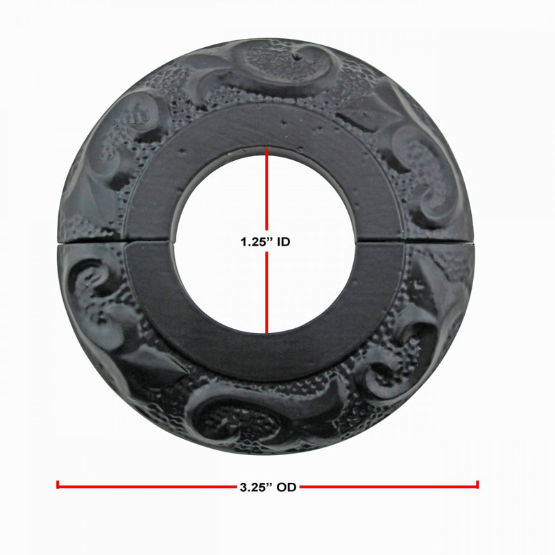 Black Radiator Flange Aluminum Escutcheon