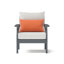 Chaises club d'extérieur en PEHD Sunbrella de 2 pièces Kamas - gris anthracite / corail moulé-1877656654-1877656655
