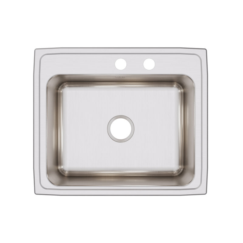 Évier de cuisine encastrable L 25 po x l 21,25 po Lustertone, Trou MR2