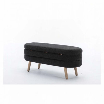 Banc de rangement en velours Noelany