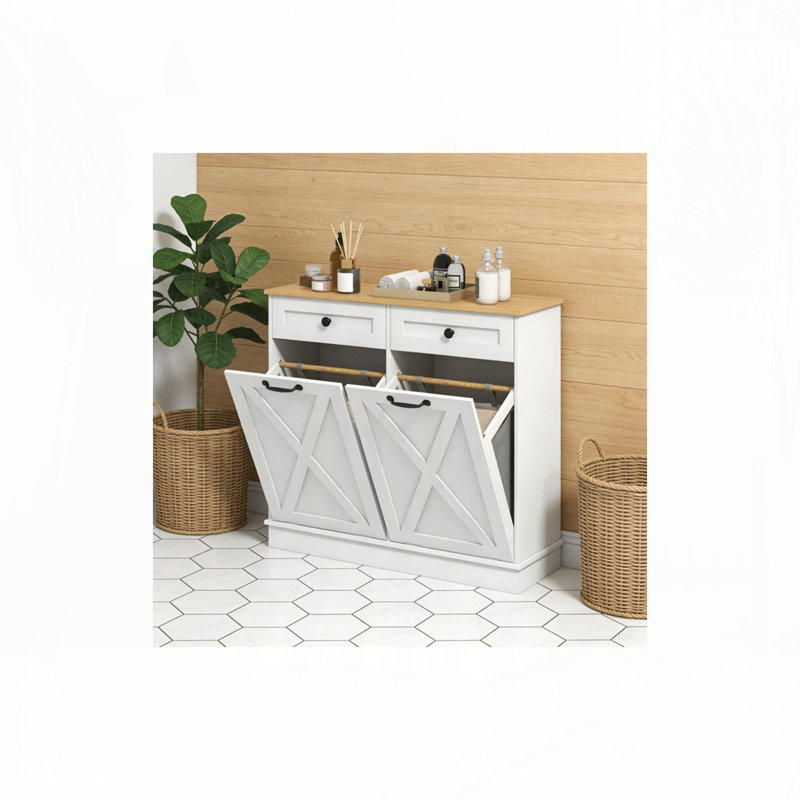 Armoire de rangement pour salle de bain, armoire à linge inclinable