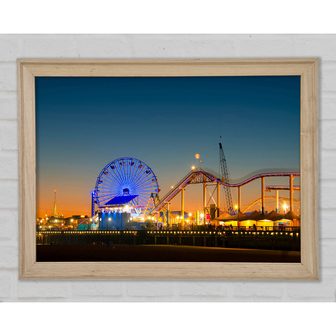 Santa Monica Pier in der Abenddämmerung - Druck