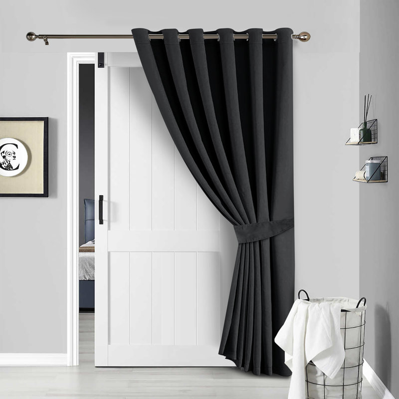 Cobscook Blackout Curtain Single Panel, Black