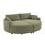 Très grand canapé-lit double 102,3 po, causeuse rembourrée en velours côtelé avec assise profonde, coussins à ressorts ensachés et ports USB-129380451