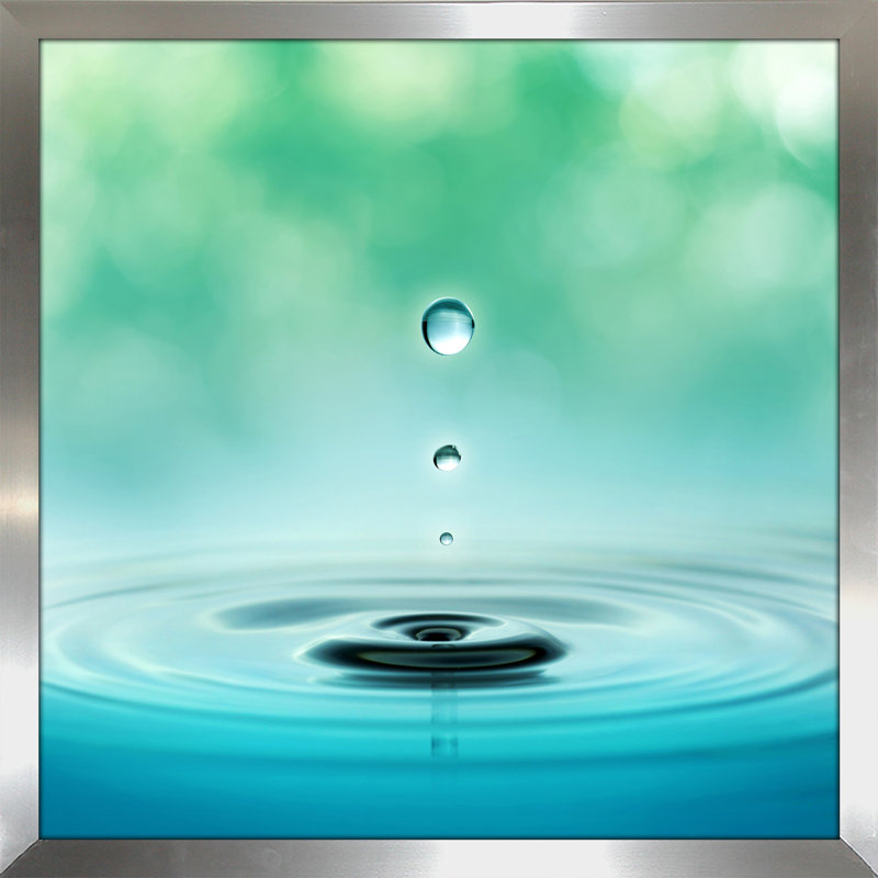 « water droplet », impression encadrée, H 35 po x l 35,5 x P 0,75 po