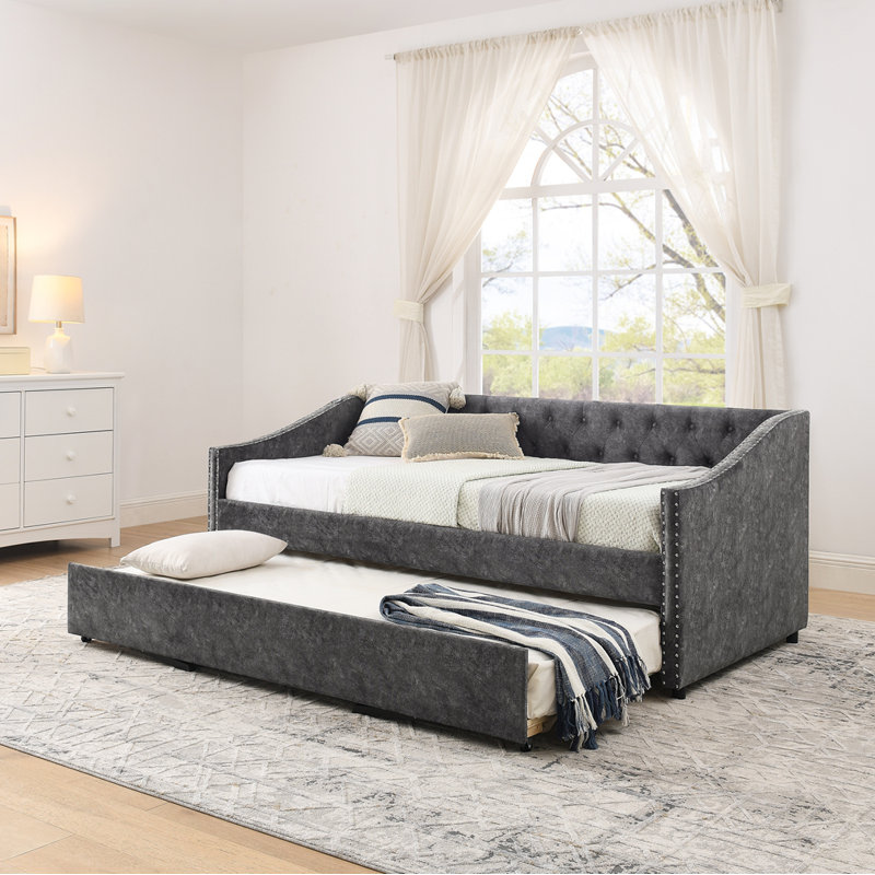 3-in-1 Pull-Out Sofa Bed | Dual USB Ports, Grey
