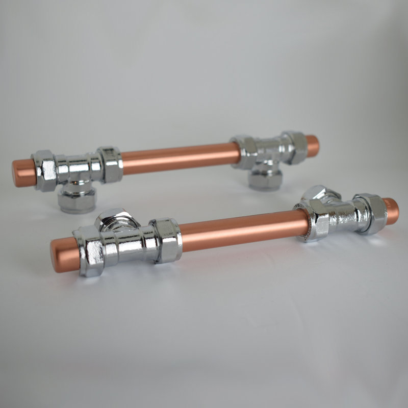 Chrome And Copper Handle - T-Shaped