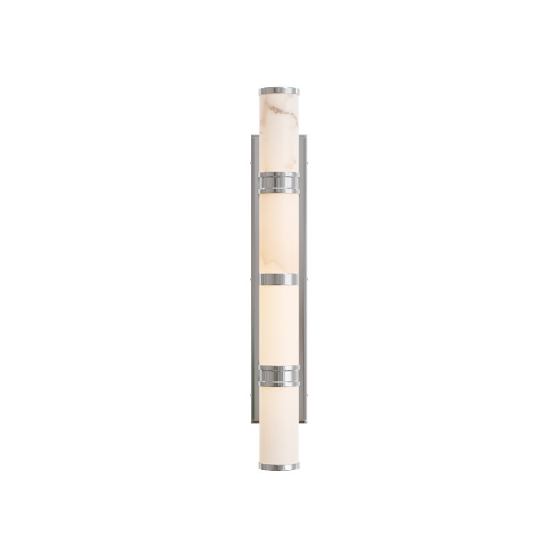 Brenham Wall Sconce, Natural/Nickel, 11, 4.5" H x 28.5"W x 5"D