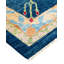 Tapis unique ivoire / bleu 11 pi 6 po x 19 pi 6 po Cavaillon