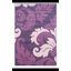 Tapis mauve à motif floral tissé à plat-16339865