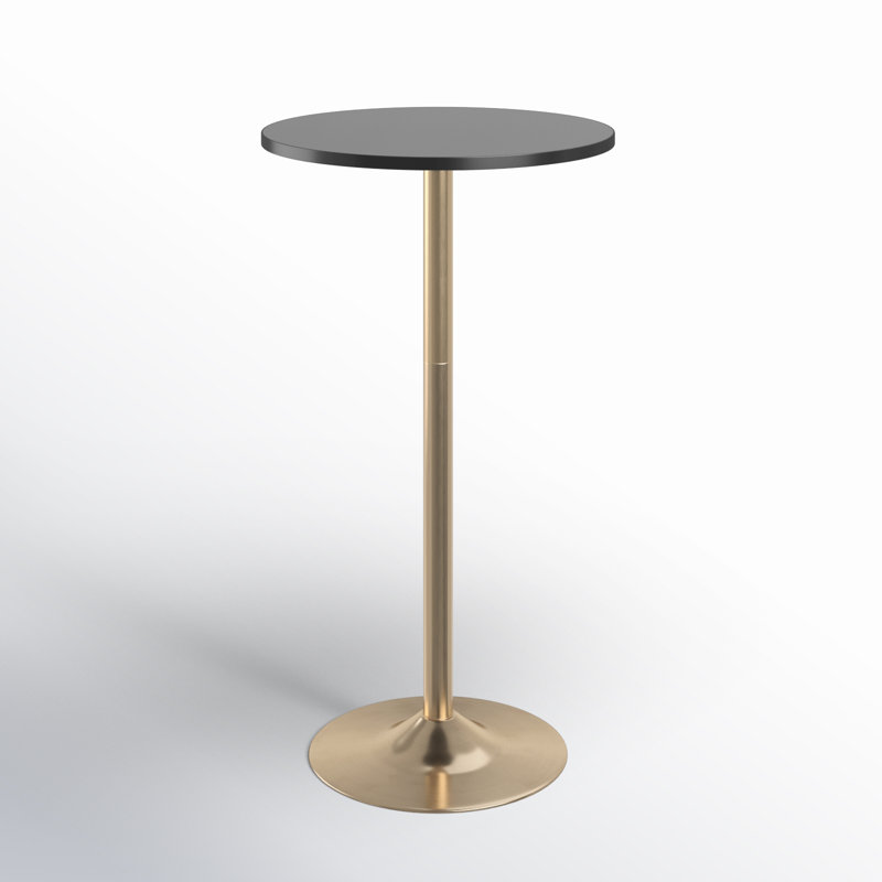 Table de salle à manger ou de bar à hauteur de bar Diehl, Noir