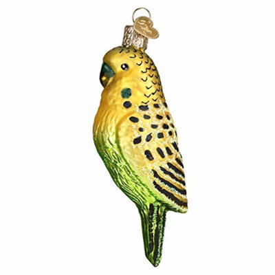 Ornement figurine suspendu perruche miniature