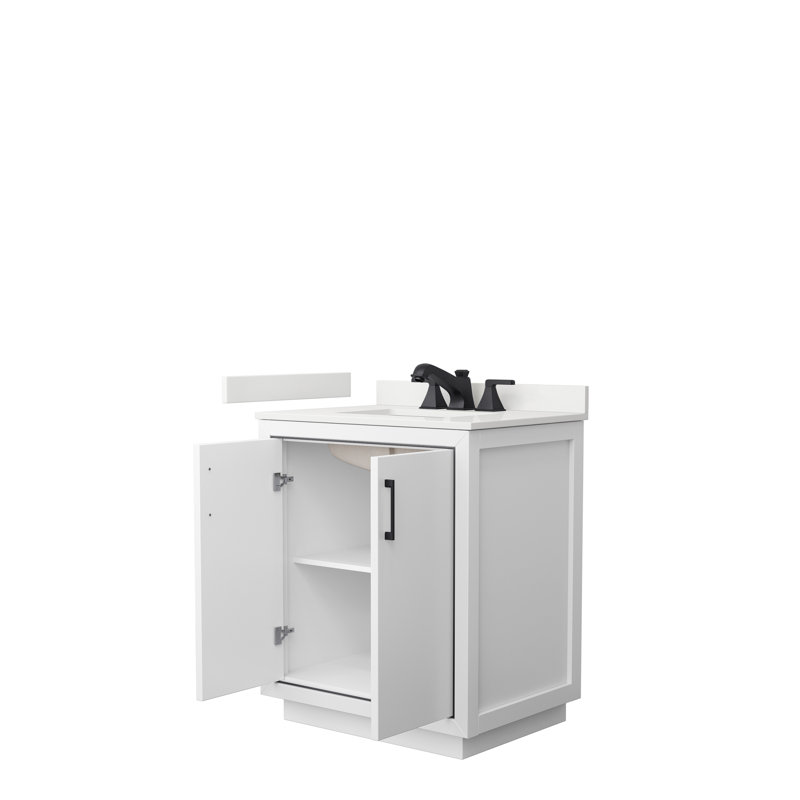 30'' W Single Vanity, WDX13347, White, Brushed Nickel
