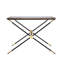 Joffe 82cm Cross Legs Console Table for Living Room, Entrance Hallway Table With Glass Top