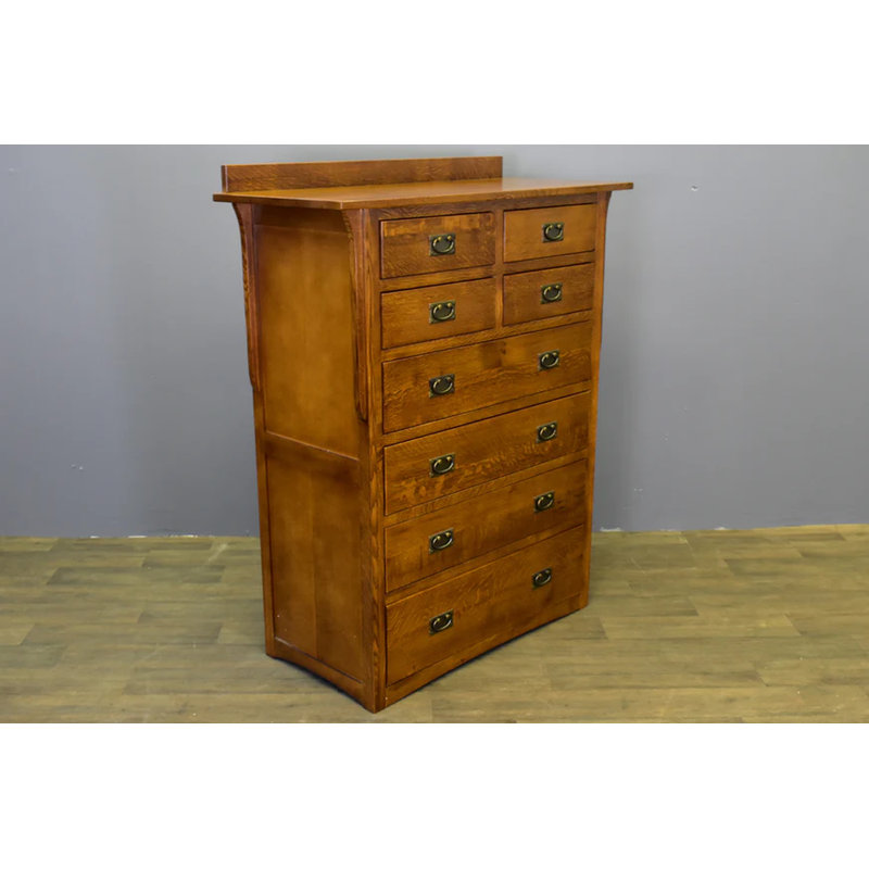 Commode en bois massif 8 tiroirs Racyn